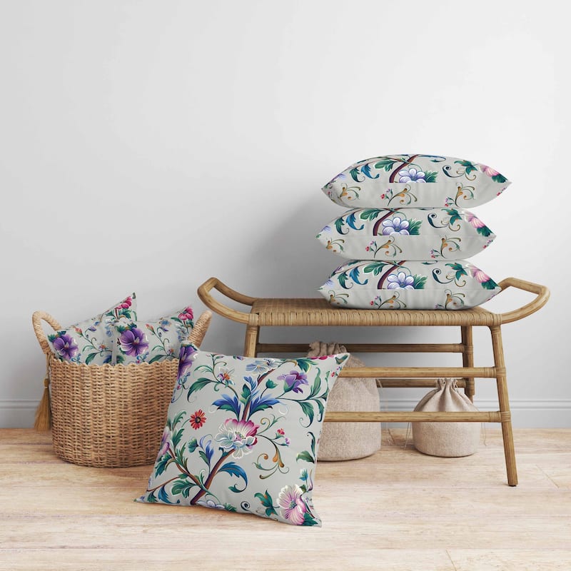 Nature's Palette Faux Suede Reversible Throw Pillow Green and Blue