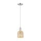 preview thumbnail 53 of 82, Innovations Lighting Downtown Urban - Bridal Veil - 1 Light 5" Cord Hung Mini Pendant Mercury/Brushed Satin Nickel