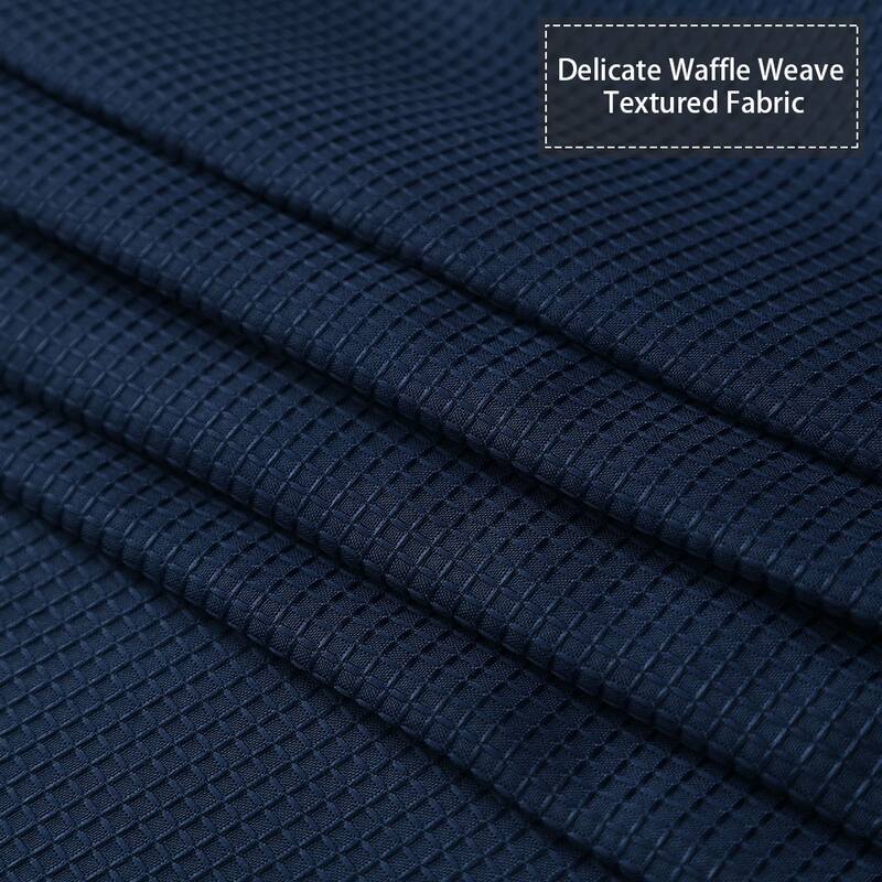 Waffle Fabric Shower Curtain for Bathroom