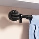 preview thumbnail 18 of 20, Adjustable Black Single Curtain Rod with Final Set for Window 120-170Inches