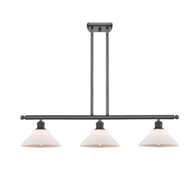 Innovations Lighting Orwell 3 Light 36" Wide Linear Chandelier - Oil Rubbed Bronze / Matte White
