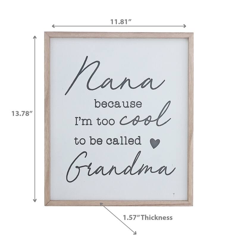 Framed Wood Sign For Grandma