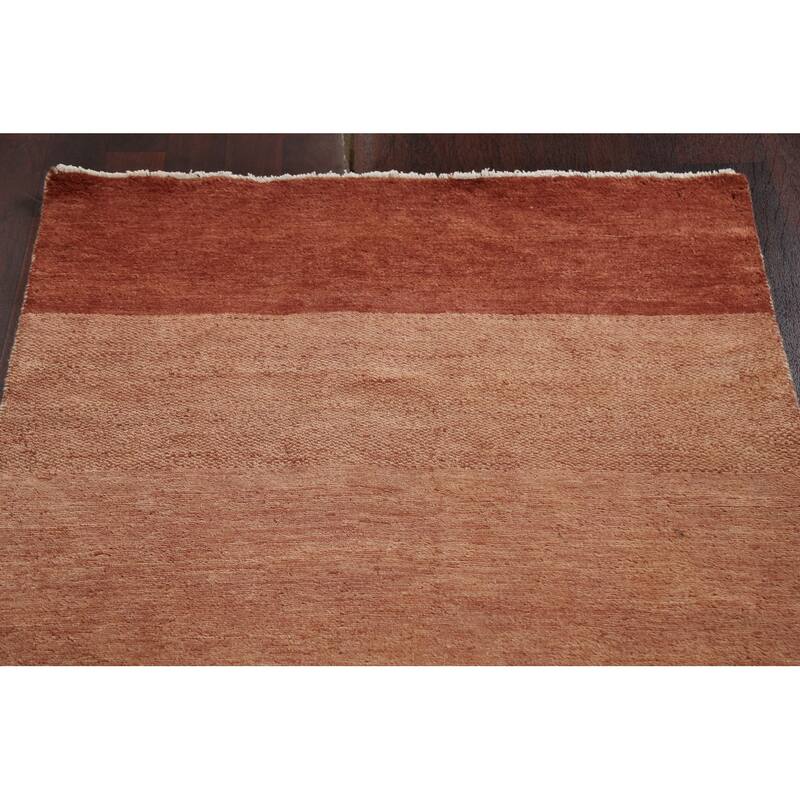 Contemporary Gabbeh Kashkoli Oriental Wool Runner Rug Handmade Carpet - 3'2" x 15'11"