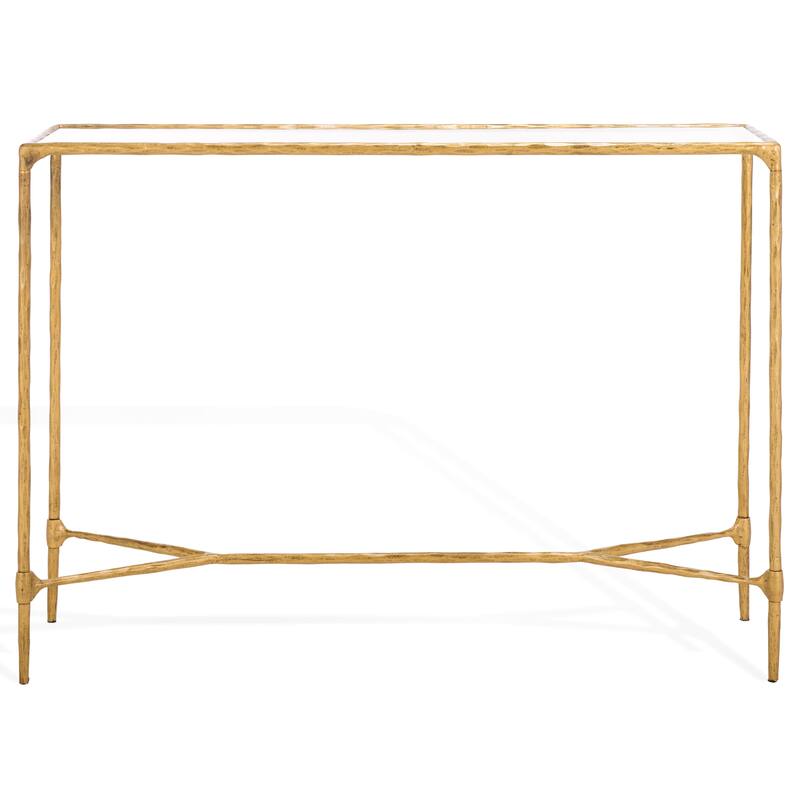SAFAVIEH Couture Isabellina Metal And Glass Console Table - 42"W x 12"D x 30"H