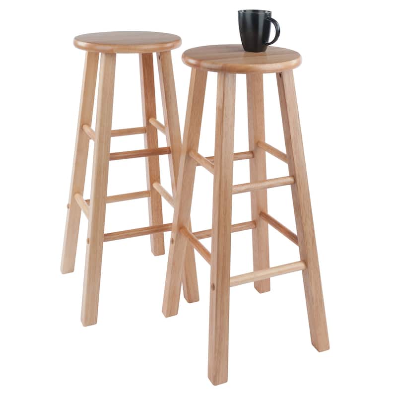 Natural Bar Stools, 2-Pc Set