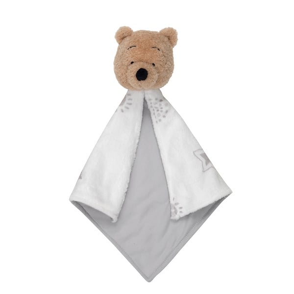 slide 2 of 3, Lambs & Ivy Disney Baby WINNIE THE POOH Lovey White/Gray Security Blanket