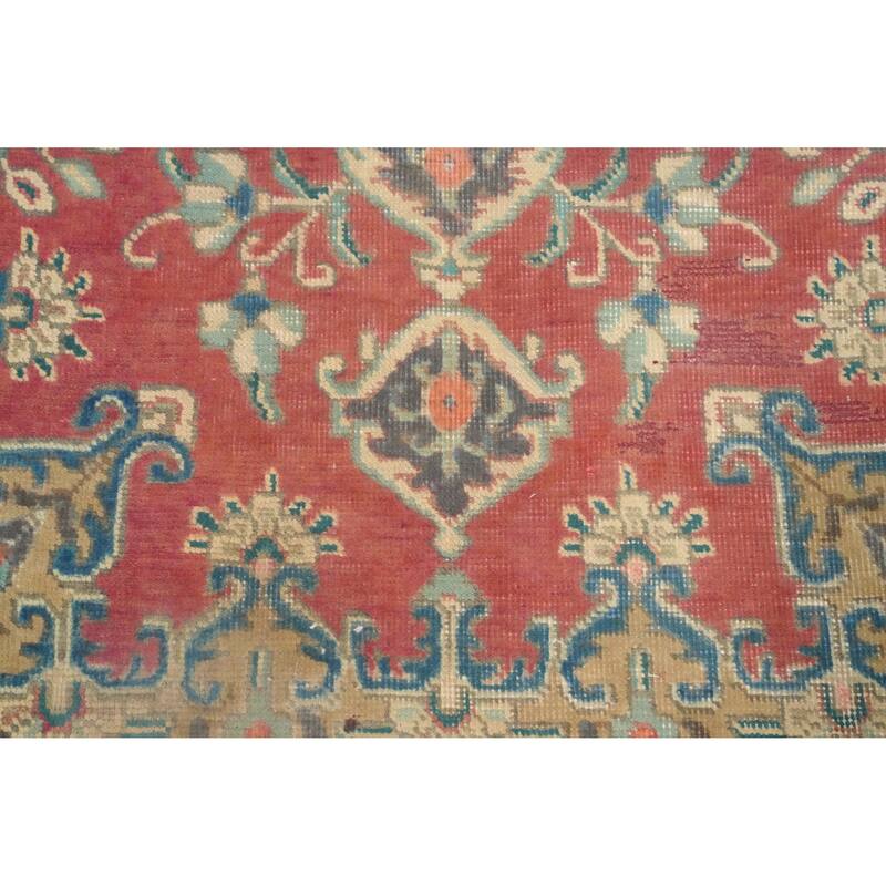 Hand Knotted Oriental 100% Wool Carpet Traditional Floral Oranges & Rust Tabriz Area Rug - 6' 5'' X 4' 6''
