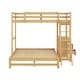 preview thumbnail 16 of 15, Separate Design Twin over Full Bunk Bed with Built-in Desk and 3 Drawers