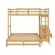 preview thumbnail 8 of 16, Twin Over Full Bunk Bed with Built-In Desk, Three Storage Drawers
