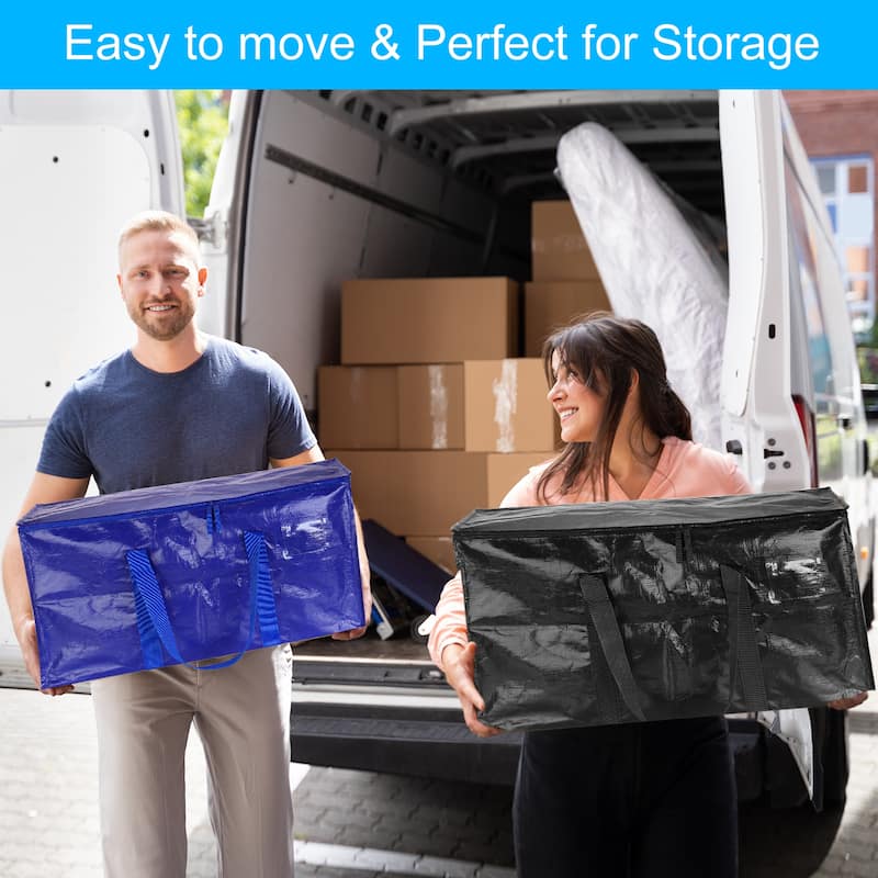 2 Pcs Extra Large Moving Bags with Handles and Zipper