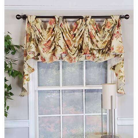 RLF Home Quality Casa Di Fiori 3-Scoop Victory Swag Cameo - 65x26