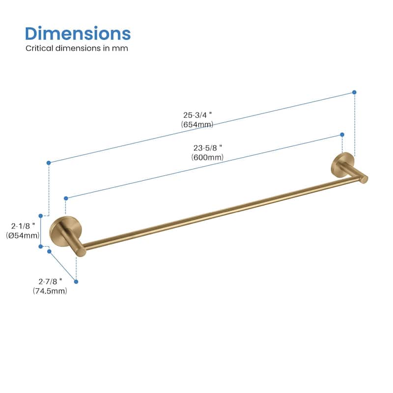 Circular 24 inch Bathroom Towel Bar