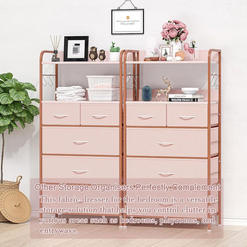 Dresser for Bedroom,Fabric Dresser Storage Tower with 5 Drawers