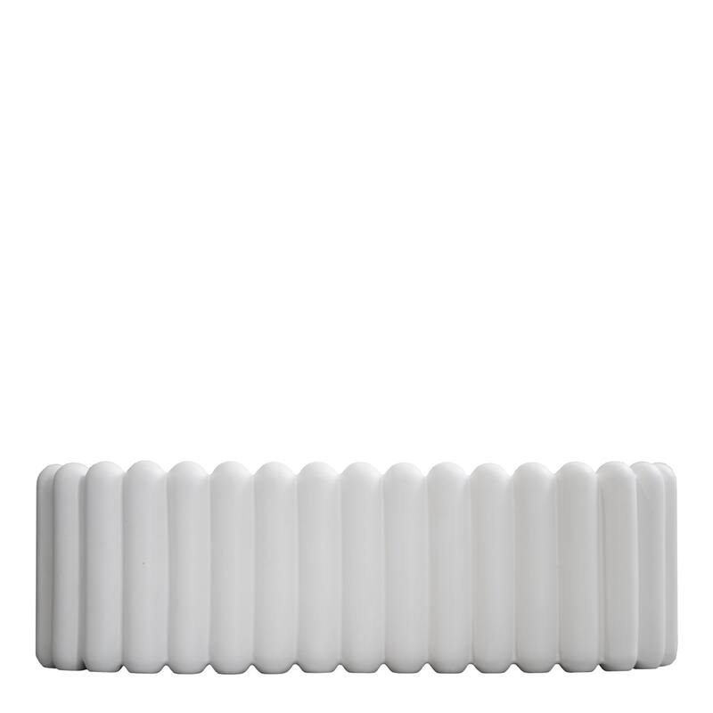 Ceramic Oval Planter - 7.5" - White