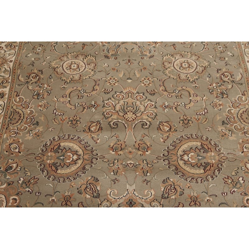 Gray 100% New Zealand Wool Area Rug, Machine-Made in the USA - 5' x 7'