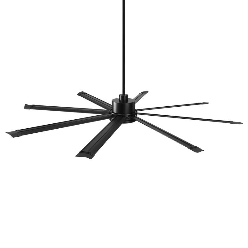 84-inch Black Large Industrial 8 Aluminum Blades High Ceiling Fans with remote control - 83.46" W x 23.62" H