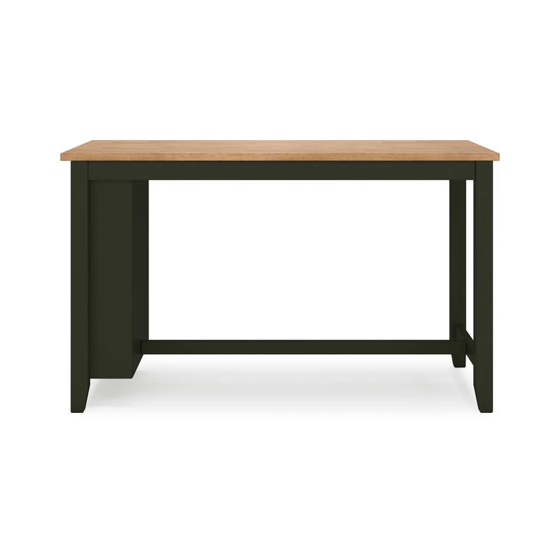 Gasy Counter Height Dining Table, 60 Inch, Green Mango Wood, Brown