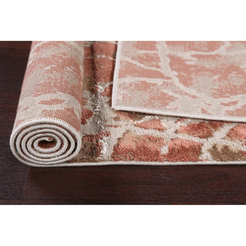 Abstract Transitional Turkish Oriental Rug Contemporary Carpet