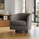 preview thumbnail 138 of 186, Modern Upholstered Barrel Chair Swivel Accent Chair for Living Room Chenille - Tan/Chenille