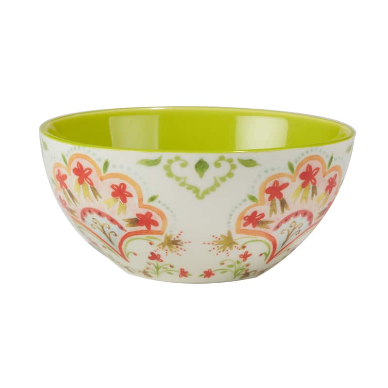 Certified International Francesca All Purpose 12 oz. Bowls, Set of 6 Assorted Designs - 4.75" Dia x 2.25"