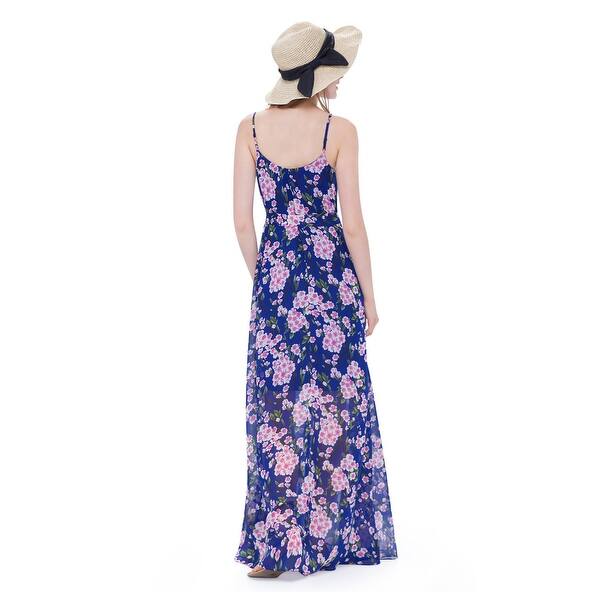 Shop Women S Floral Spaghetti Strap Floor Length Casual Summer
