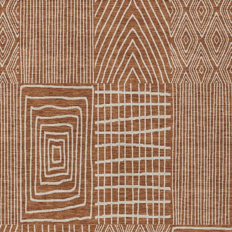 HomeRoots Geometric Transitional Rectangle Outdoor Rug
