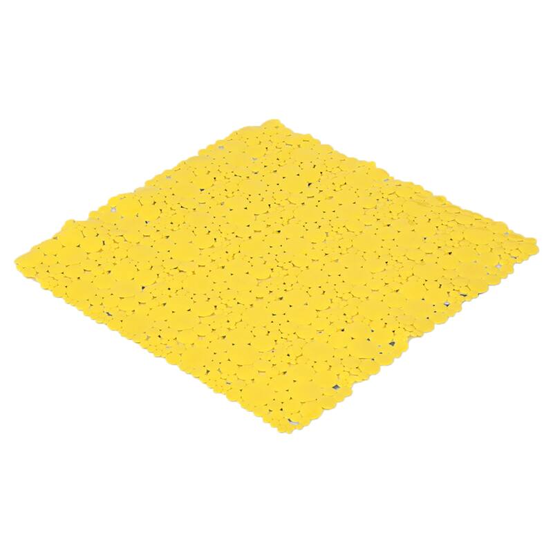 Bubbles Non-Slip Square Shower Mat 20 L X 20 W - Solid Yellow