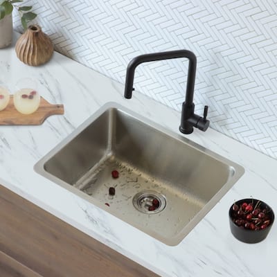 Dual Mount 23" Stainless Steel Single-Bowl Kitchen Sink S-203T - 23" x 18" x 9"
