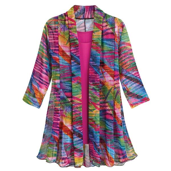 Shop Catalog Classics Women S Carousel Lights Open Front Cardigan