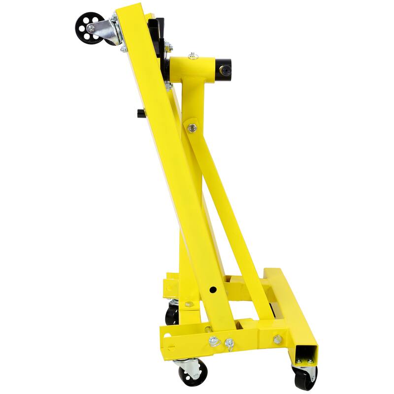 Folding Engine Stand 2000 LBS Capacity, Motor Hoist 360 Degree Adjustable Mounting Head Dolly Mover Auto Repair Rebuild Jack