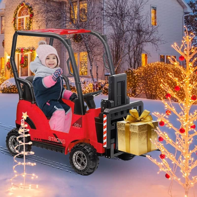 12V Kids Ride on Forklift Car with Tent