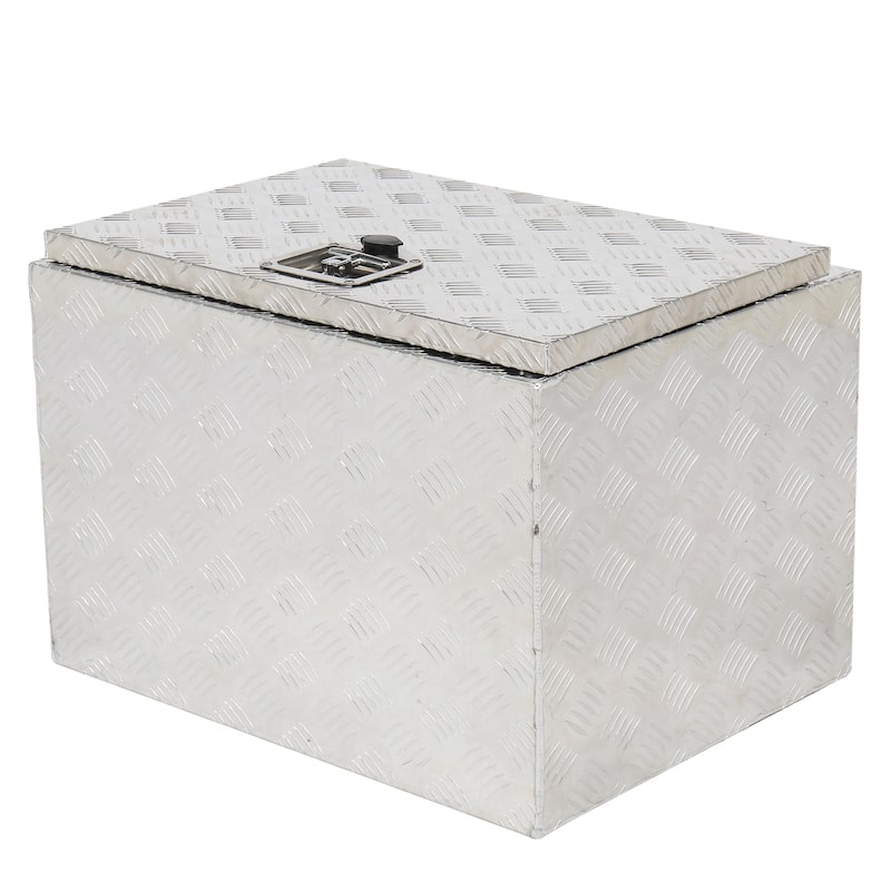 24" Aluminum Under Body Toolbox 5 Bar Tread Silver - Silver
