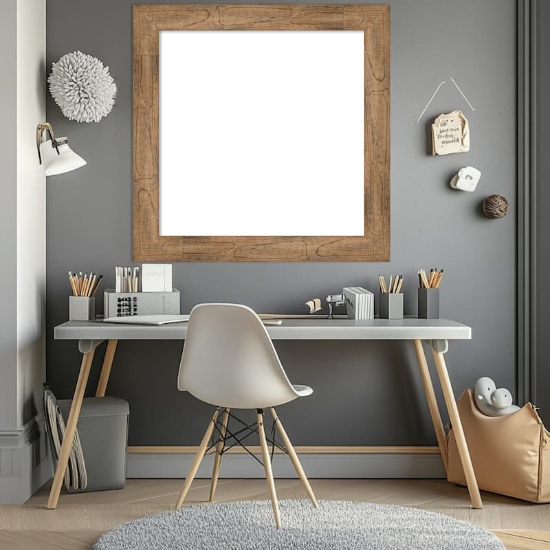 Amanti Art Owl Brown Framed Dry Erase Magnetic Board
