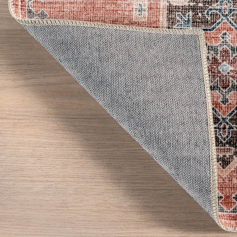 Nuloom Krystin SpinClean Distressed Machine Washable Area Rug