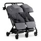 preview thumbnail 1 of 26, Mompush Lithe Double Stroller, Lightweight Side by Side Stroller for Newborn and Toddler, Easy Fold, Spacious Seats with Recline Grey