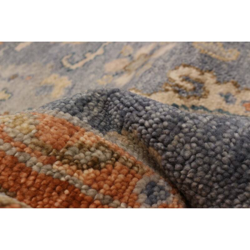 ECARPETGALLERY Hand-knotted Jules Serapi Denim Blue Wool Rug - 7'10 x 9'10