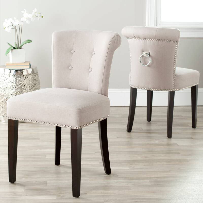SAFAVIEH Caroline Dining Chair (Set of 2) - 20Wx24Dx33H - Taupe