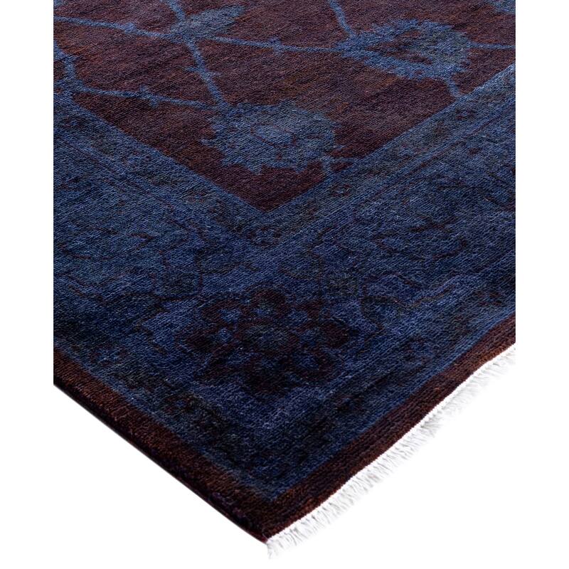 Overdyed One-of-a-Kind Hand-Knotted Area Rug - Purple - 6' 1" x 9' 2"