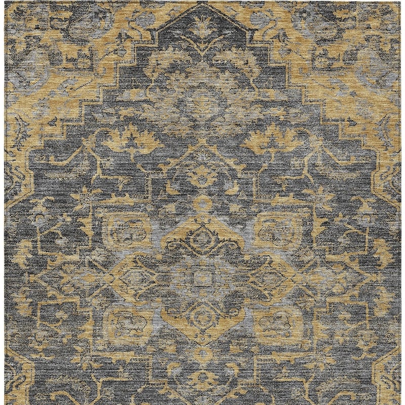 HomeRoots Oriental Traditional Rectangle Outdoor Rug