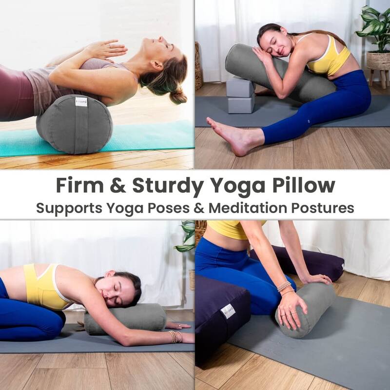 Sol Living Cylindrical Cotton Yoga Bolster