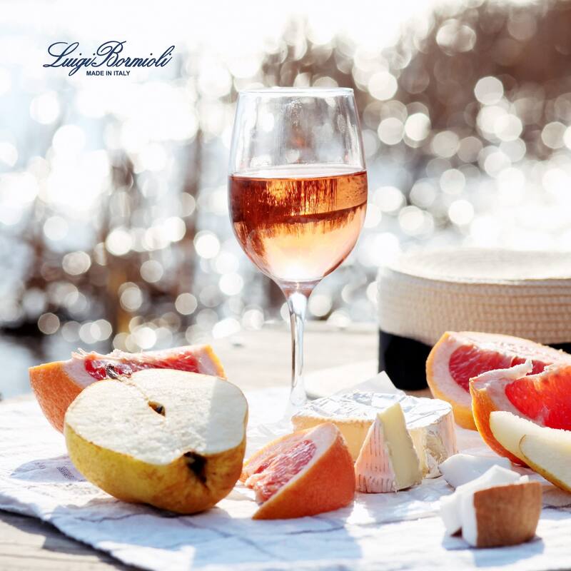 Luigi Bormioli Set of 4 Chardonnay White Wine Glasses - 13 oz