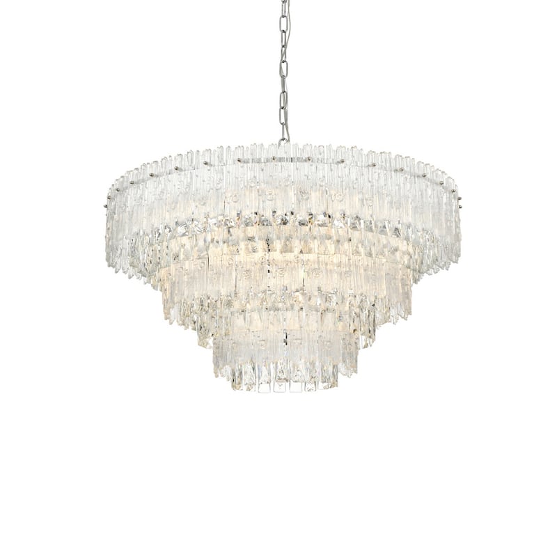 Elegant Lighting 1780D31 Emilia 10 Light 31" Wide Crystal Pendant