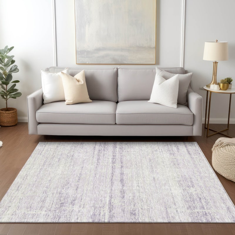 Machine Washable Indoor/ Outdoor Chantille Ombre Solid Rug