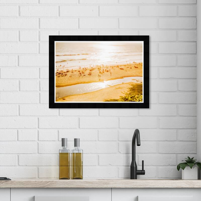 Wynwood Studio Prints Nature and Landscape A Beach Through My Lenses Brown and Nautical & Coastal Wall Art Canvas Print - Black