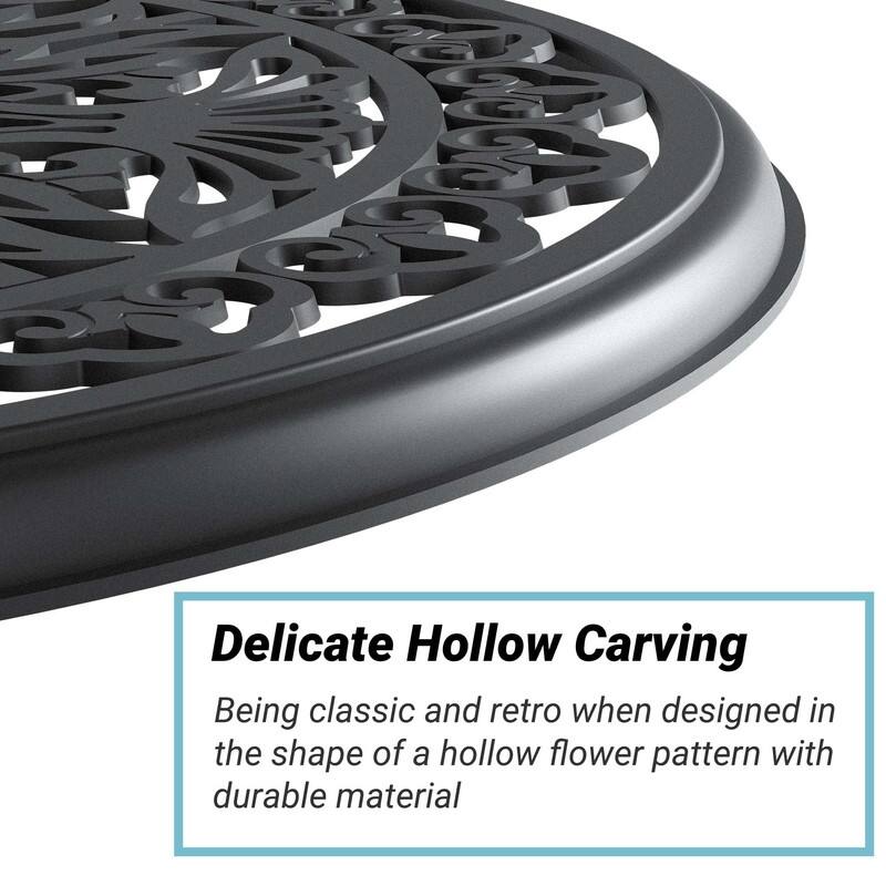 Traditions 5-Piece Patio Outdoor Dining Set with 4 Dining Chairs and 26.77 in.Round Table, Rust Free