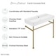 preview thumbnail 38 of 68, Claire Ceramic Console Sink White Basin Gold Legs