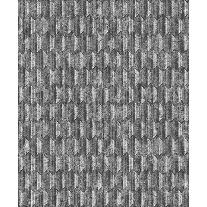 Decorline Kendall Silver Geometric Wallpaper - 21in x 396in x 0.025in