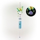 preview thumbnail 2 of 8, Alpine Corporation 48" Hanging Outdoor Butterfly Metal Wind Chime with Solar-Powered LED Lights, Blue