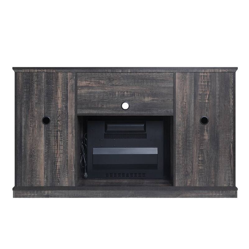 Myrtle 60 In. Fireplace Sliding Doors Media Console