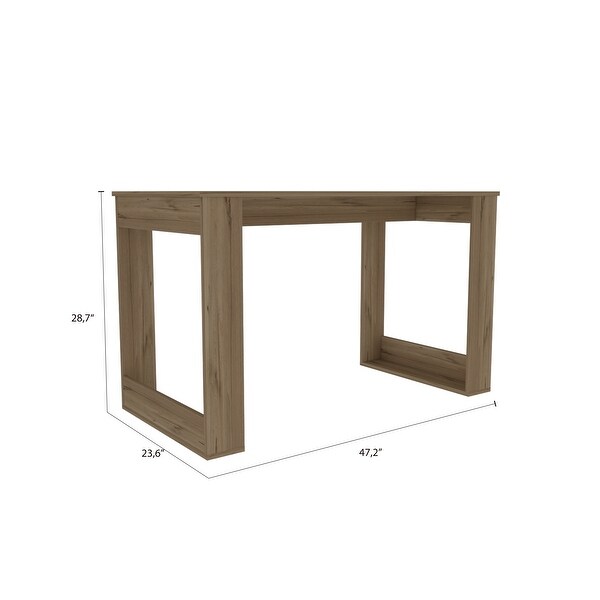 Sleek and Functional Writing Desk with 24 Inch Leg Clearance and Durable Build Light Oak